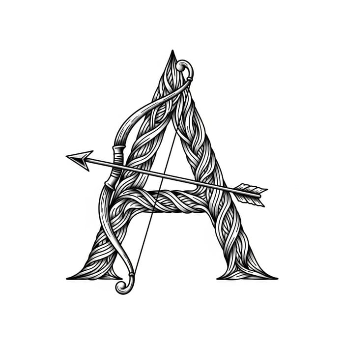 Sagittarius Zodiac Bow and Arrow Tattoo Art Sagittarius Zodiac Bow and Arrow Tattoo Art