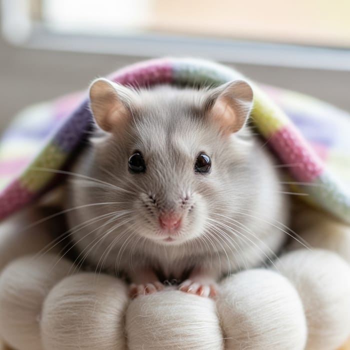 Cute Light Grey Hamster - Adorable Small Pet