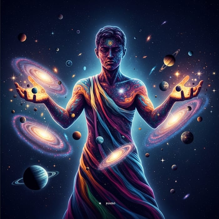 Psychedelic Universe: Divine Creation by Cosmic Deity