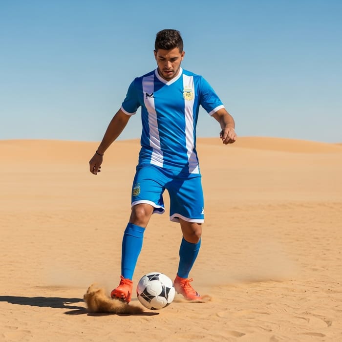 Mesmerizing Messi Showcases Football Skills in Desert Mesmerizing Messi Showcases Football Skills in Desert
