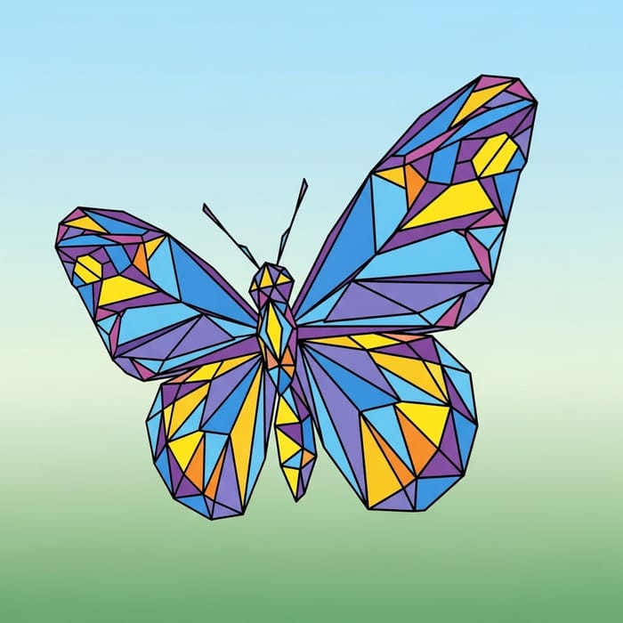 Geometric Butterfly Art - 幾何学 蝶