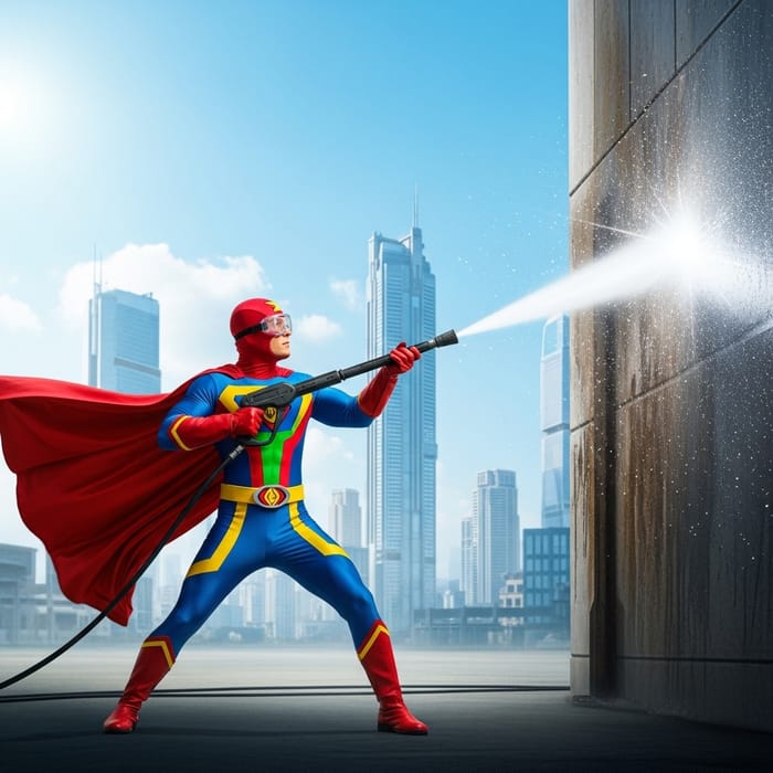Create a Superhero with High-Pressure Cleaning Powers Create a Superhero with High-Pressure Cleaning Powers
