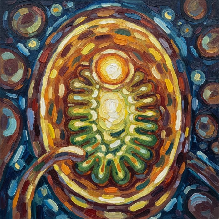 Impressionistic Mitochondria Artwork