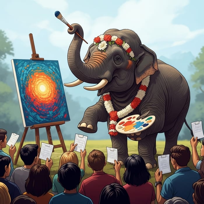 Elephant Artist Wins Painting Competition