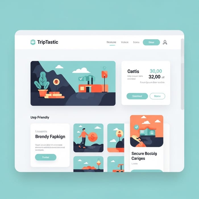 Modern TripTastic Interface Design | User-Friendly Booking Process