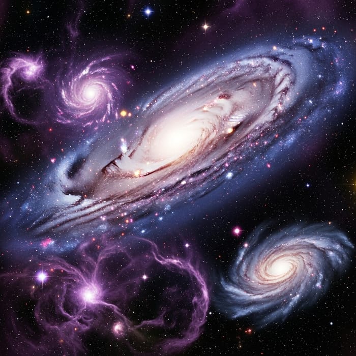 Stunning Galaxy-Themed Abstract Art Piece