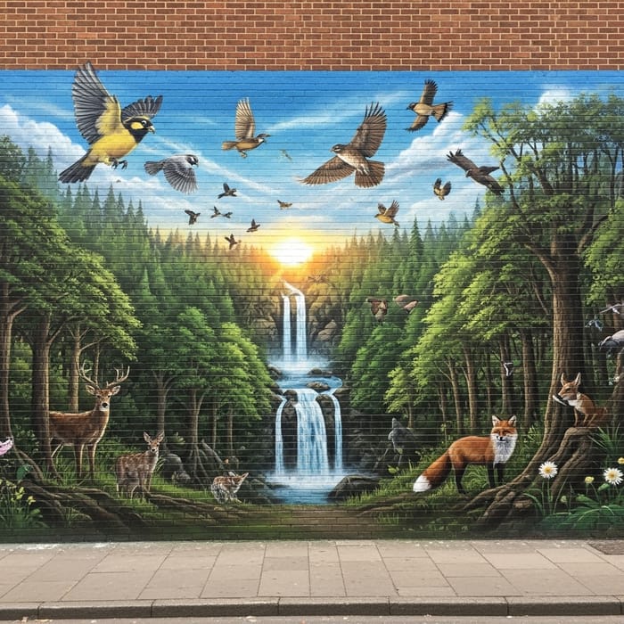 Nature's Beauty: Captivating Street Art Illustration Nature's Beauty: Captivating Street Art Illustration
