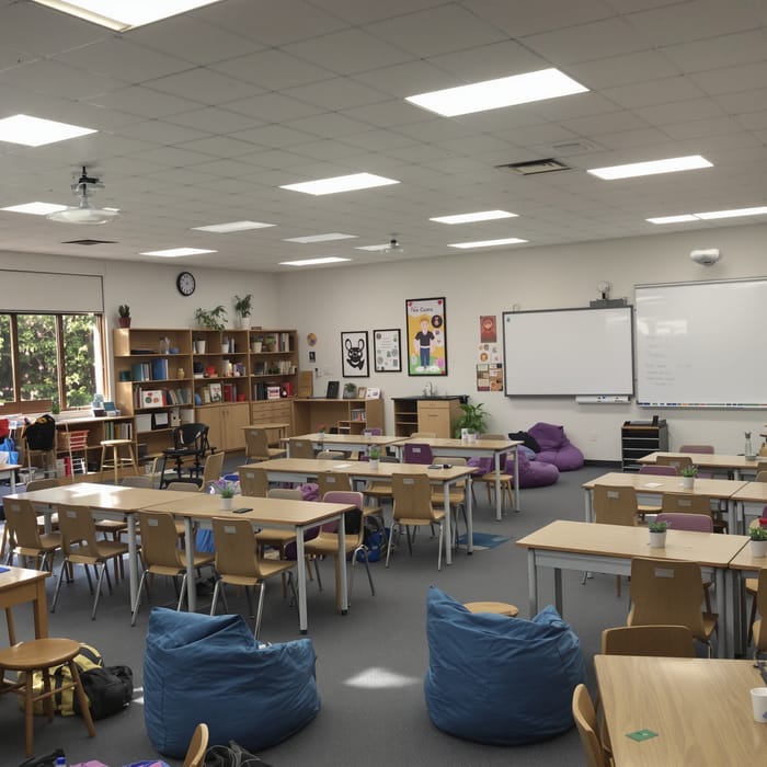 Bright & Inviting Secondary School Classroom