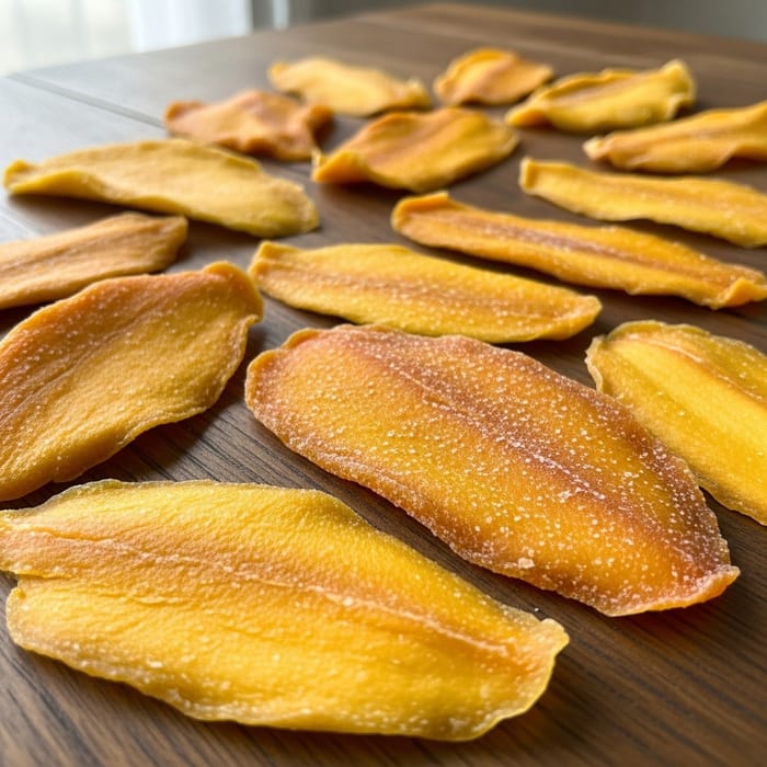 Organic Dried Mango Slices | Natural Rustic Presentation Organic Dried Mango Slices | Natural Rustic Presentation