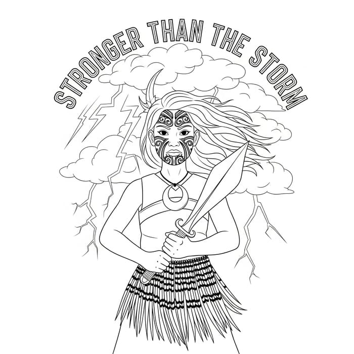 Young Maori Girl Warrior: Strength & Courage Young Maori Girl Warrior: Strength & Courage