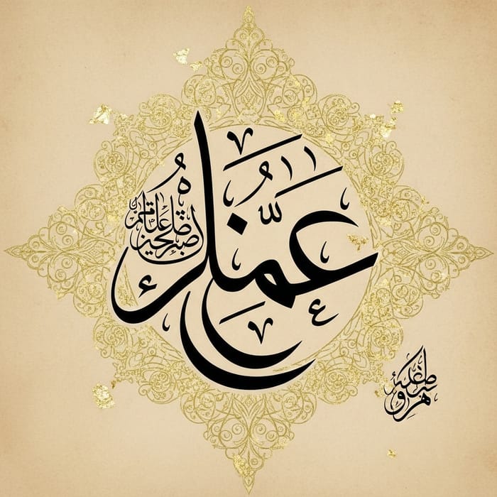 Calligraphy of Prophet Muhammed's Name in Arabic Script Calligraphy of Prophet Muhammed's Name in Arabic Script