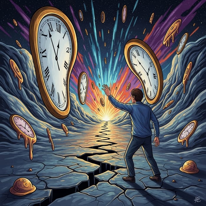 Surreal Illustrations of Time Perception Distortion