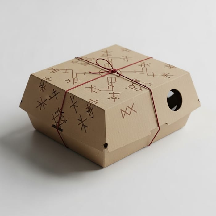 Simplistic Mystery Hamburger Box Packaging