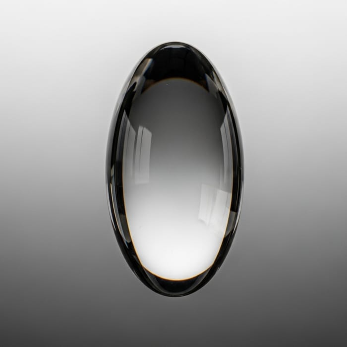 Clear Ellipsoid Suspended in Air - Captivating Oil Painting