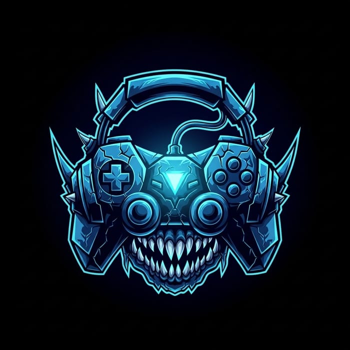 Brutal Gaming Logo - Designs With Neon Blue & Black