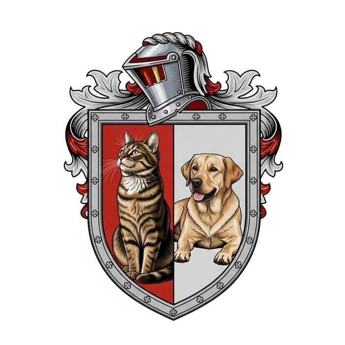 Cost of Arms Featuring Cat and Dog Design Cost of Arms Featuring Cat and Dog Design