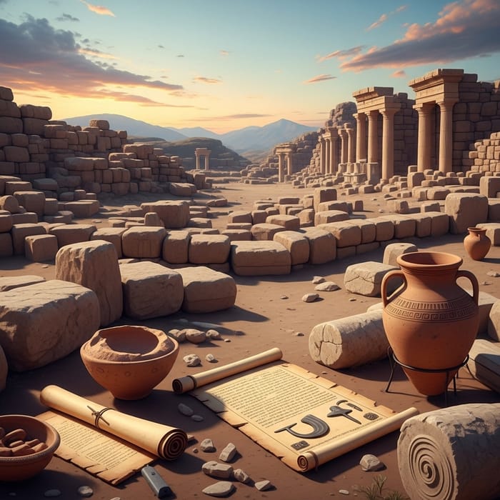 Abstract Portrayal of Archaeological Heritage