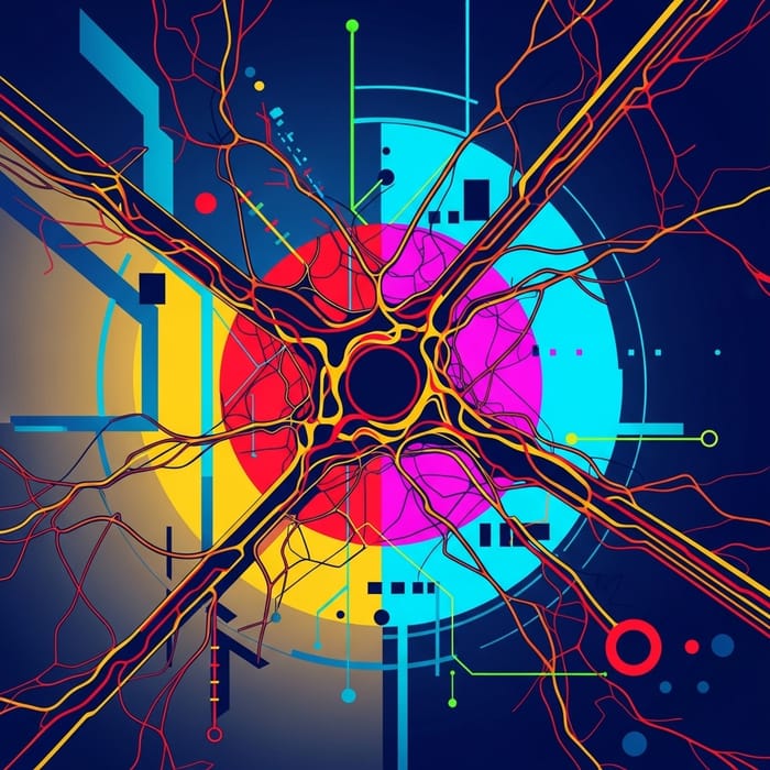 Bold AI Abstract Art with Vivid Colors Bold AI Abstract Art with Vivid Colors