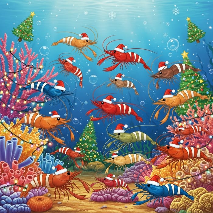 Baby Shrimp Celebrate Christmas Baby Shrimp Celebrate Christmas