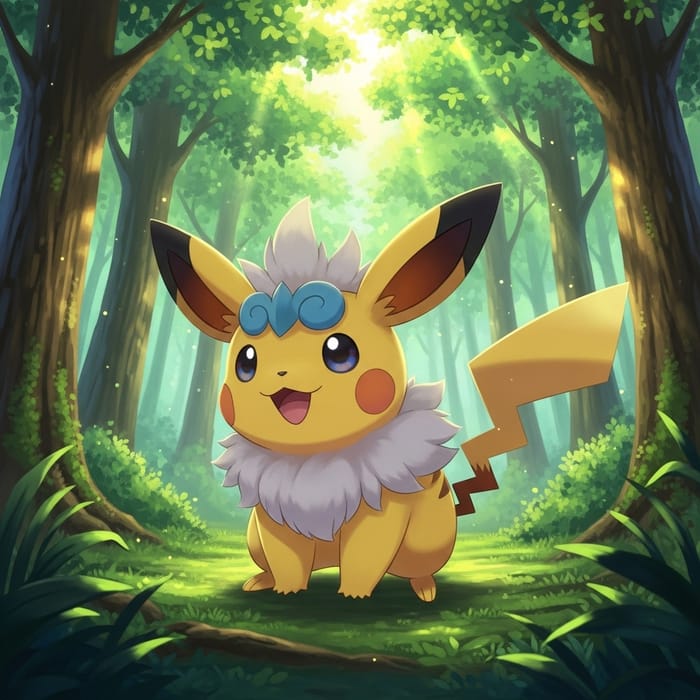 Mystical Forest Creature Art | Unique Pikachu-inspired Sketch Mystical Forest Creature Art | Unique Pikachu-inspired Sketch
