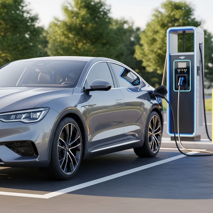 Brand New Electric Car Charging Station Visual Representation