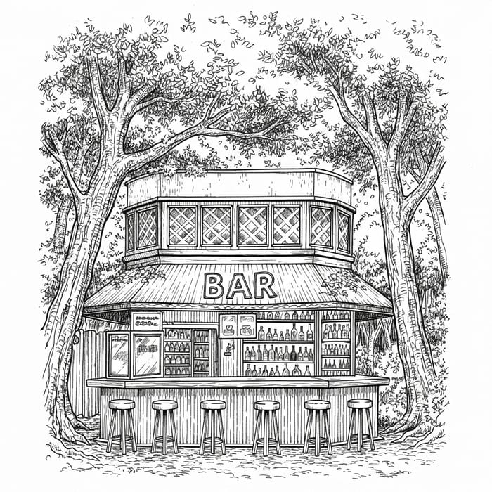 Enchanting Forest Bar | Vintage Anime Style Illustration Enchanting Forest Bar | Vintage Anime Style Illustration