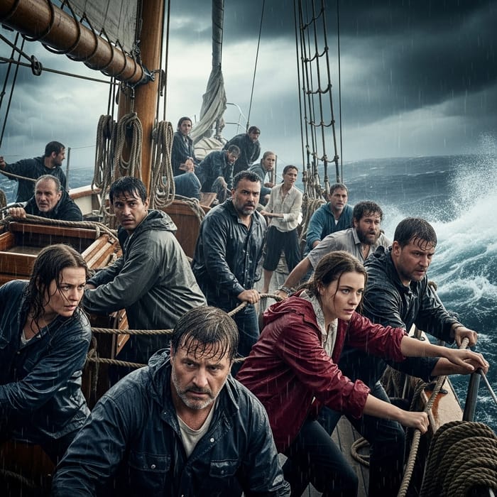 Sea Vessel Unity in Adversity: Crew Confronts Unexpected Challenges