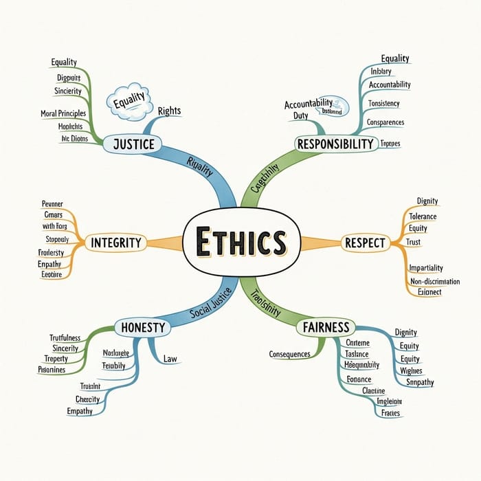 Ethics Mind Map: Justice, Integrity & More Ethics Mind Map: Justice, Integrity & More