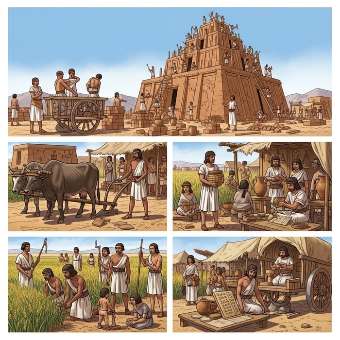 Sumerian Daily Life Scenes: Inventions & Architectural Wonders Sumerian Daily Life Scenes: Inventions & Architectural Wonders
