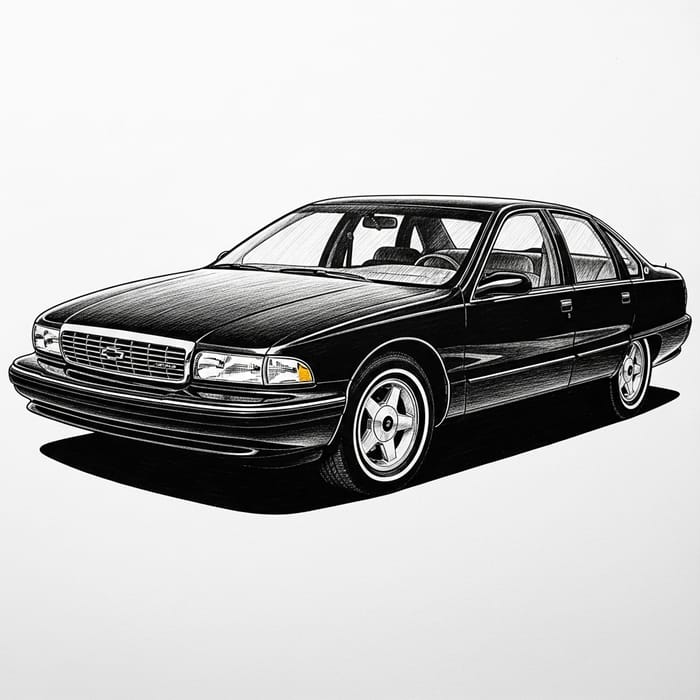 Stunning 1996 Chevrolet Caprice Black Sketch Stunning 1996 Chevrolet Caprice Black Sketch