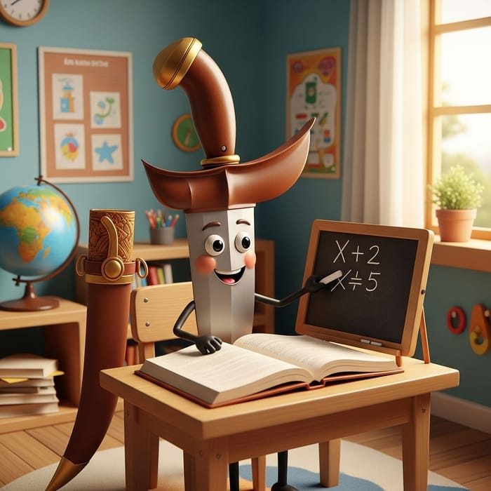 Cheerful Math-Learning Keris: Animated Character Cheerful Math-Learning Keris: Animated Character