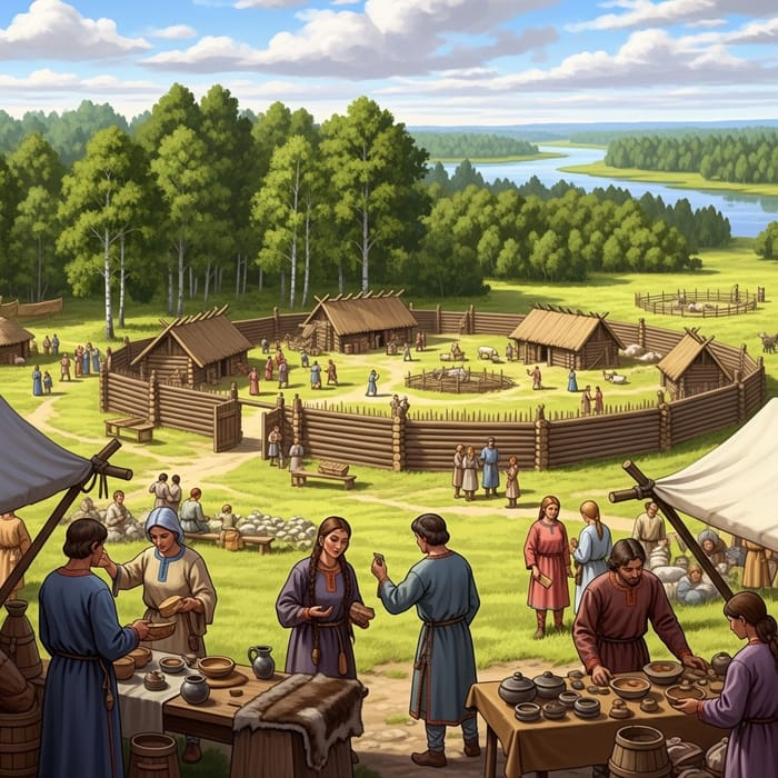 Ancient Rus: Historic 10th Century Landscape Ancient Rus: Historic 10th Century Landscape