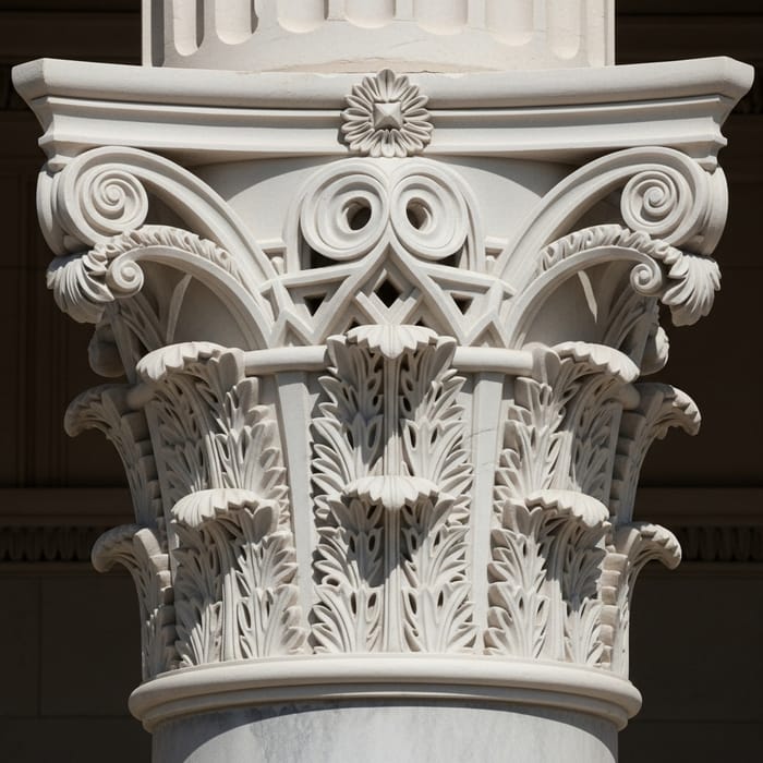 Geometric Roman Architecture Capital Design | Create a Geometric Capital