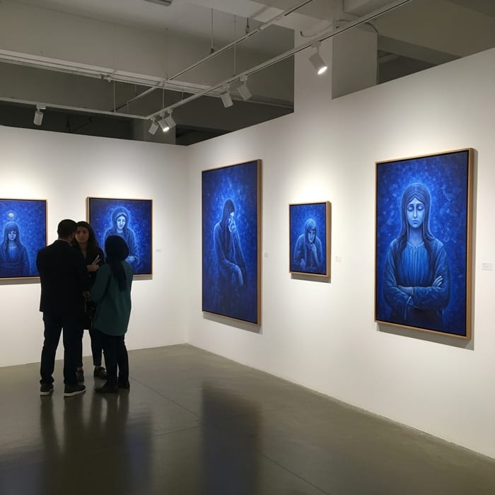 Melancholy in Iranian Blue: Art Exhibition Melancholy in Iranian Blue: Art Exhibition
