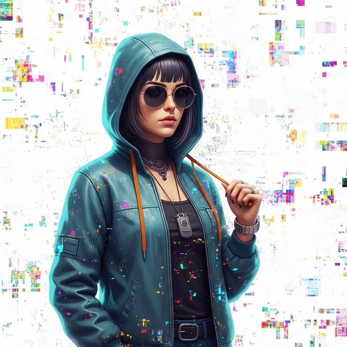 Futuristic Glitch Art: Vibrant Metaverse Cyberpunk Pattern Futuristic Glitch Art: Vibrant Metaverse Cyberpunk Pattern