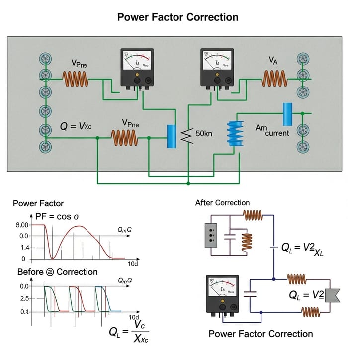 Improve Power Factor: Circuit, Monitoring & Correction Improve Power Factor: Circuit, Monitoring & Correction