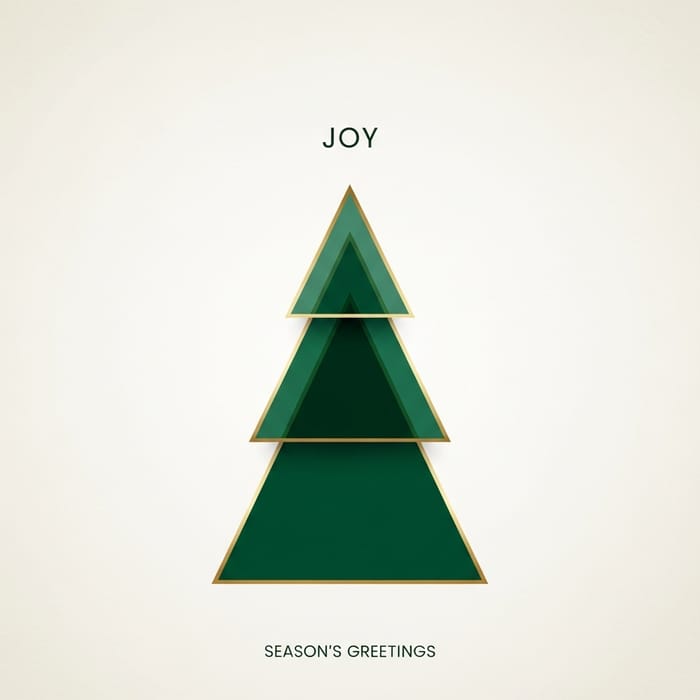 Elegant Christmas Card with Simplistic Design