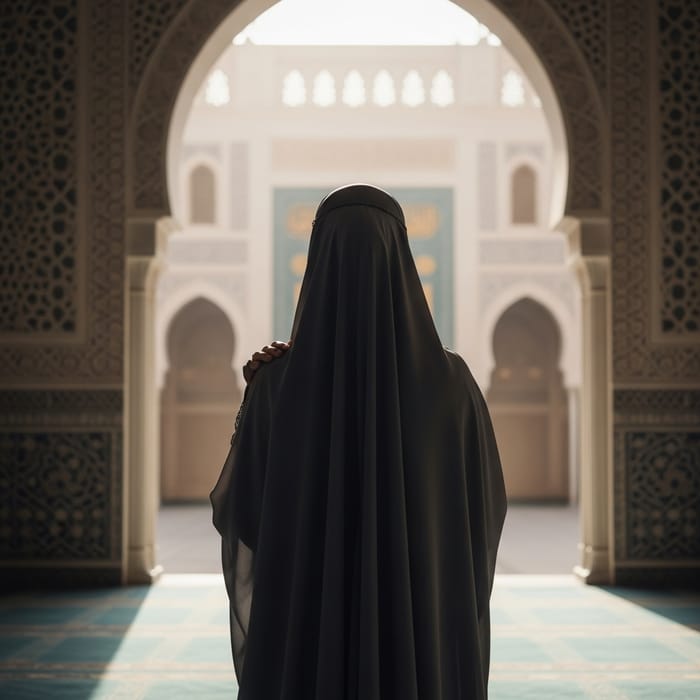 Covered Muslim Woman in Jilbab & Niqab | Respectful View Covered Muslim Woman in Jilbab & Niqab | Respectful View