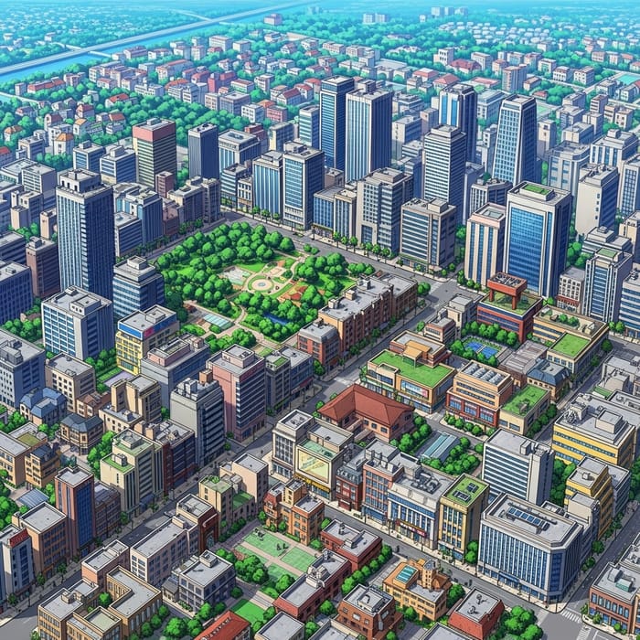 Anime City in 4k | Lively & Diverse Urban Landscape Anime City in 4k | Lively & Diverse Urban Landscape