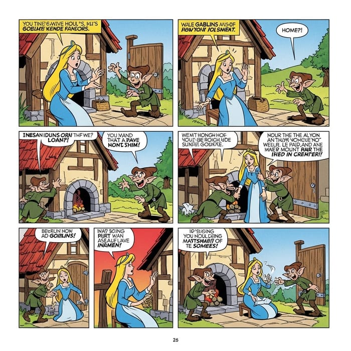 Princess Aurora Captured by Mischievous Goblins in Cozy Cottage Princess Aurora Captured by Mischievous Goblins in Cozy Cottage