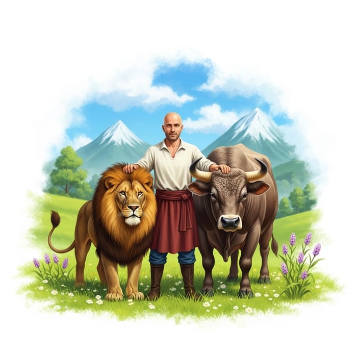 Tranquil Coexistence in a Grassy Meadow