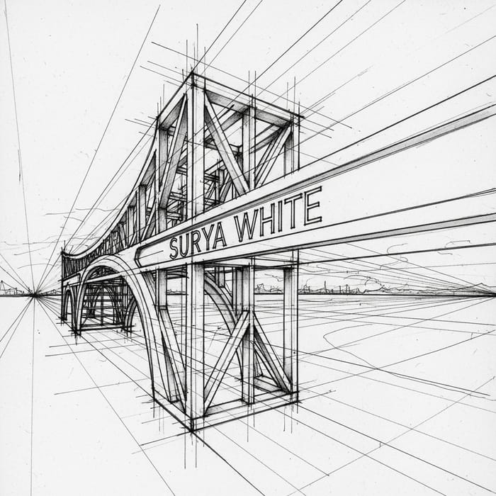 Surya White Two-Point Perspective Sketch