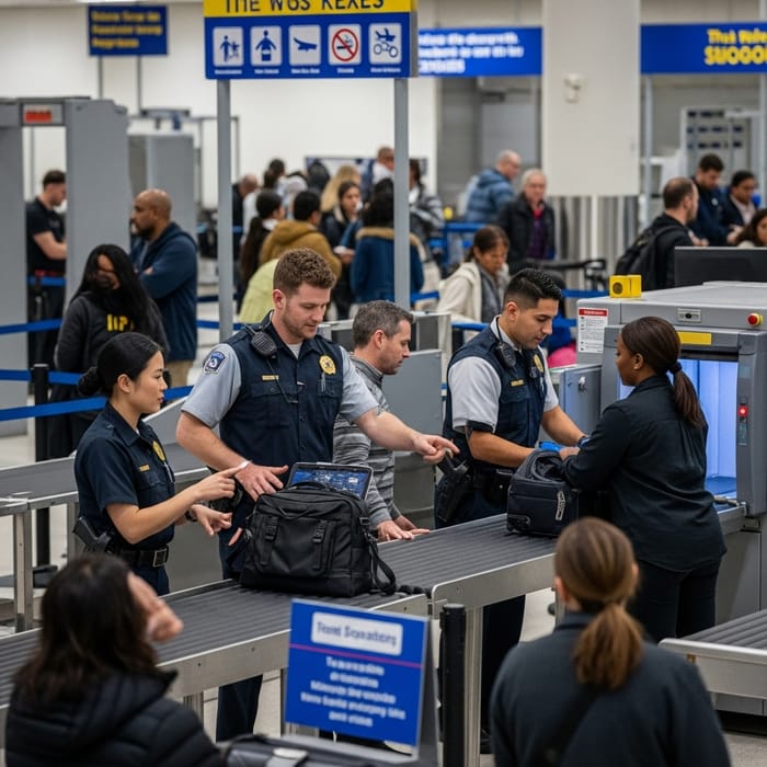 Airport Security Checkpoint | Diverse TSA Procedures & Efficiency