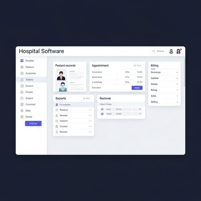 Hospital Software Minimalist Design | User-Friendly