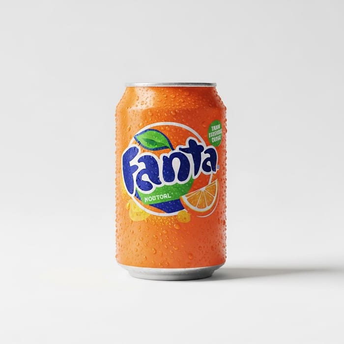 Refreshing Fanta Soft Drink in Orange Can Refreshing Fanta Soft Drink in Orange Can