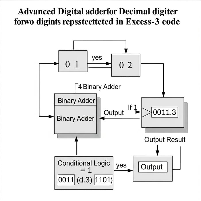 Decimal Adder in Excess-3 Code | Binary Adder Implementation
