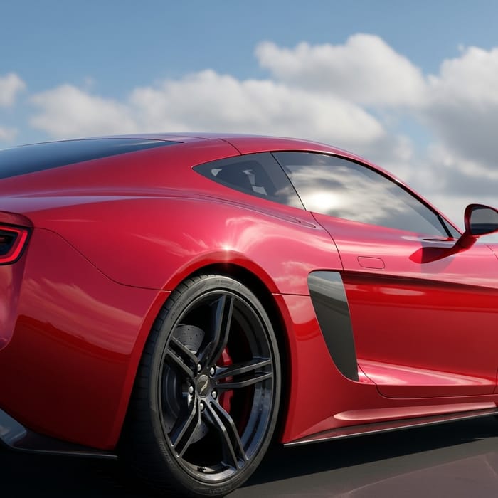 Red Sports Car - Aerodynamic Design for Performance