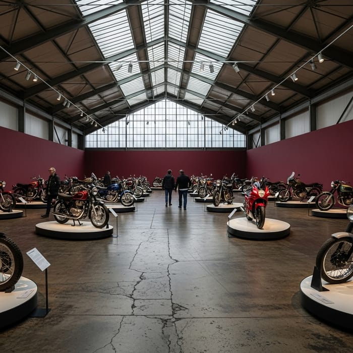 Explore Harley Davidson Museum Interior in Hangar Explore Harley Davidson Museum Interior in Hangar