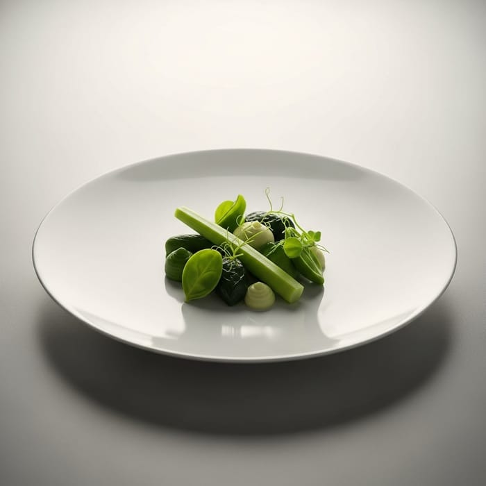 Minimalist Green Dish for Elegant Dining