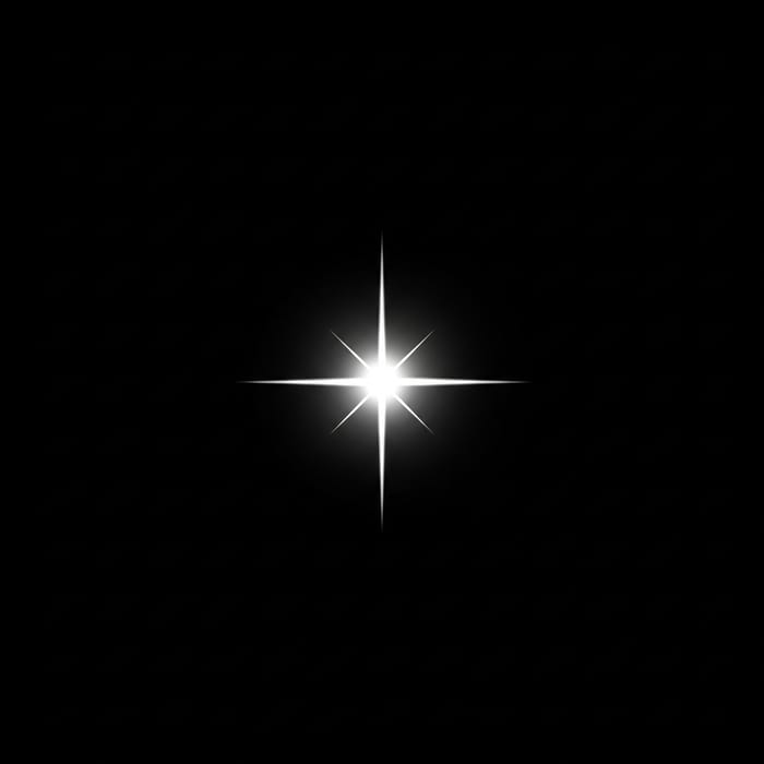 Minimalist Star against Black Background Minimalist Star against Black Background